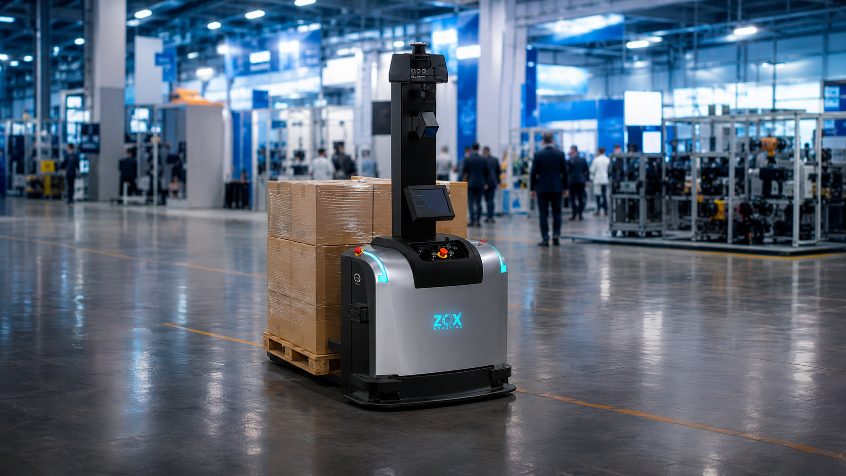 Logistic Bot ZOX Robotics operando en planta industrial